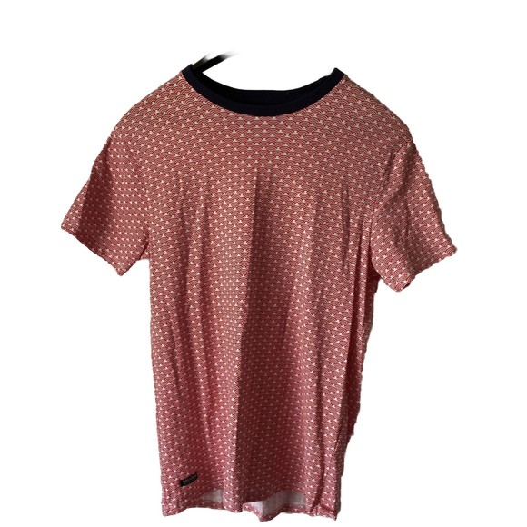 Threadbare Denim Corps Mens Short Sleeve T-Shirt, White Red Rainbows - Picture 1 of 5